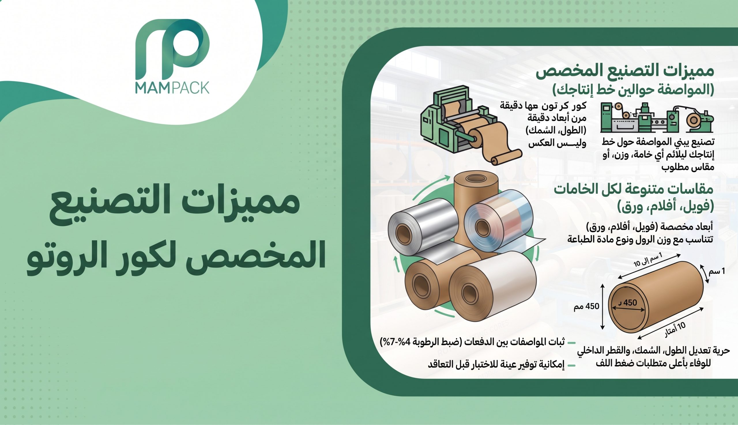    مميزات التصنيع المخصص لكور الروتو